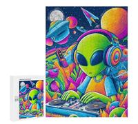 Space DJ Alien Party Puzzle 1000 Pièces Educa Jouet en Bois Cadeau Unique Décoration Intérieure Jeu Éducatif Challenge Toy Adultes Et Enfants À Partir De 14 Ans 500 PCS