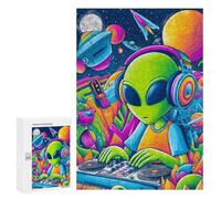Space DJ Alien Party Puzzle 1000 Pièces Educa Jouet en Bois Cadeau Unique Décoration Intérieure Jeu Éducatif Challenge Toy Adultes Et Enfants À Partir De 14 Ans 300 PCS