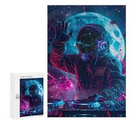 Space DJ Mixing Cosmic Beats Puzzle 1000 Pièces Educa Jouet en Bois Cadeau Unique Décoration Intérieure Jeu Éducatif Challenge Toy Adultes Et Enfants À Partir De 14 Ans 300 PCS