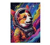 Space Dog Adventure-159, Puzzle en Bois pour Adultes, 500 PCS