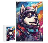 Space Dog Explorer-149 Puzzle À Exposer, 1000 PCS - Idée Cadeau Festive - pour Les Passionnés Qui Aiment Les Détails
