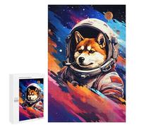 Space Dog Explorer-175 : Cadeau De Fin D’année, 1000 PCS Jeu D’Assemblage en Bois; pour Les Couples, Amis Et Familles