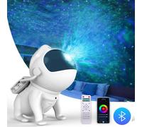 SPACE DOG Projecteur intelligent de galaxie de ciel étoilé avec télécommande et contrôle d'application | Haut-parleur Bluetooth intégré avec bruit blanc pour les enfants (Bluetooth)