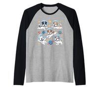 Space Dogs Astronaute Funny Dog Lovers Cosmic Manche Raglan