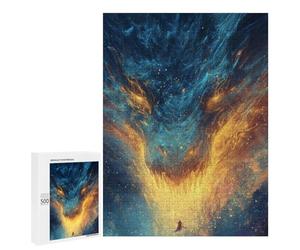 Space Dragon Encounter Puzzle 1000 Pièces Educa Jouet en Bois Cadeau Unique Décoration Intérieure Jeu Éducatif Challenge Toy Adultes Et Enfants À Partir De 14 Ans 500 PCS