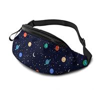 Space Elements Stars and Planets Sac Banane avec Ceinture Réglable Sling Pocket Bandoulière de Poitrine pour Voyage Randonnée Cyclisme Course à Pie