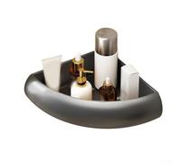 Space Étagère de douche triangulaire en aluminium, sans perçage, panier d'angle de salle de bain, anti-rouille, facile à nettoyer, pour cuisine, balcon, gris (11)
