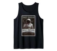 « Space Freedom Shall Prevail » Motif Astronaute de Science-Fiction de la Seconde Guerre Mondiale Débardeur