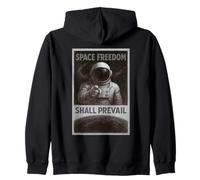 « Space Freedom Shall Prevail » Motif Astronaute de Science-Fiction de la Seconde Guerre Mondiale Sweat à Capuche