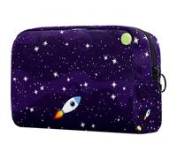Space Galaxy Ultra Violet Galactic Cosmetic Bag for Women Travel Toiletry Bags Large Makeup Handy Pouch Organizer Bag With Zipper, multicolore, 18.5x7.5x13cm/7.3x3x5.1in, Trousse de toilette