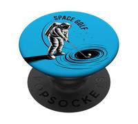 Space Golf Astronaute Cosmique Sports Art PopSockets PopGrip Adhésif