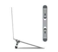 (Space Grey) Aluminum Foldable Laptop Stand for 10-16 Inch MacBook Air Pro iPad HP - Portable Adjustable Laptop Riser with Non-Slip Feet