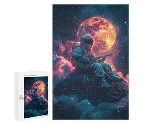 Space Guitarist Cosmic Serenade Puzzle 1000 Pièces Educa Jouet en Bois Cadeau Unique Décoration Intérieure Jeu Éducatif Challenge Toy Adultes Et Enfants À Partir De 14 Ans 1000 PCS