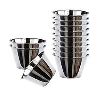 Space Home Happy Friends - Moule à Flan - Moule à Pudding - Acier Inoxydable - Lot de 12 - Ø 8 cm