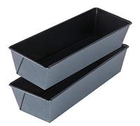 Space Home - Lot de 2 Moules à Pain et à Brioche Rectangulaires 30 cm - Moules à Cake et à Gâteau en Acier au Carbone Antiadhésif, Idéals pour Pâtisserie et Boulangerie Maison