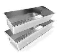 Space Home - Moule à Brioche et à Cake Rectangulaire - Moule à Pain et à Gâteau - Moule de Pâtisserie Antiadhésif pour Cuisson Maison - Aluminium - 35 cm