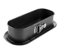 Space Home - Moule à Manqué Démontable avec Charnière - Moule à Pain - Moule à Cake Rectangulaire - Forme PlumCake - Revêtement Antiadhésive - Acier au Carbone - 30 cm