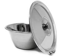 Space Home - Moule à Pudding avec Couvercle - Moule à Flan - Acier Inoxydable - Argent - 18 cm