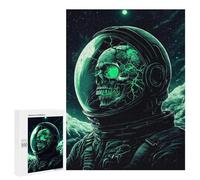 Space Horror Astronaut Skull Art Puzzle 1000 Pièces Educa Jouet en Bois Cadeau Unique Décoration Intérieure Jeu Éducatif Challenge Toy Adultes Et Enfants À Partir De 14 Ans 500 PCS