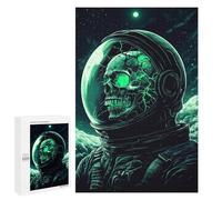 Space Horror Astronaut Skull Art Puzzle 1000 Pièces Educa Jouet en Bois Cadeau Unique Décoration Intérieure Jeu Éducatif Challenge Toy Adultes Et Enfants À Partir De 14 Ans 1000 PCS