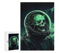 Space Horror Astronaut with Glowing Skull Puzzle 1000 Pièces Educa Jouet en Bois Cadeau Unique Décoration Intérieure Jeu Éducatif Challenge Toy Adultes Et Enfants À Partir De 14 Ans 300 PCS
