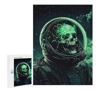 Space Horror Astronaut with Glowing Skull Puzzle 1000 Pièces Educa Jouet en Bois Cadeau Unique Décoration Intérieure Jeu Éducatif Challenge Toy Adultes Et Enfants À Partir De 14 Ans 500 PCS