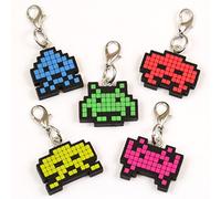 Space Invaders – Breloques pour fermeture éclair – Multicolore – Taille unique