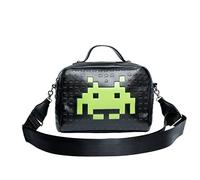 Space Invaders Alien Sac à Bandoulière Cake, Noir Noir