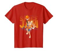 Space Jam A New Legacy Lola Shoots Fade T-Shirt, Enfant, Rouge, 10 Ans