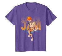 Space Jam A New Legacy Lola Shoots Fade T-Shirt, Enfant, Violet Chiné, 4 Ans