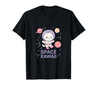Space Kawaii Chibi Astronaute Chat Pastel Galaxie T-Shirt