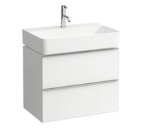 Space Meuble 636X522 A/2 Tiroirs, Blanc Mat Poignees Alu Clair - LAUFEN H4101621601001