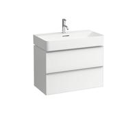 Space meuble 75 a/2 tir noyer clair, poignée alu claire - LAUFEN H4101821601011