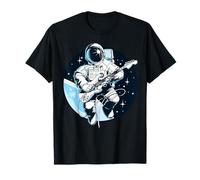 Space Music Astronaut Musician Graphic Design Short Sleeve T-Shirt
