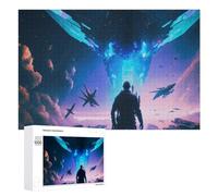 Space Odyssey The Final Journey - Puzzle Artistique en Bois, 1000 PCS, Cadeau pour Passionné De Puzzles, avec Une Image Décorative Une Fois Terminé