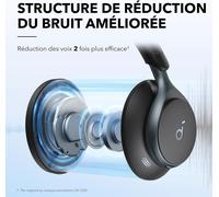 Space One Casque Bletooth Sans Fil Avec Réduction De Bruit Active Adaptative By Anker, Réduction Des Voix Humaine 2X Plus Efficace, Anc 46H, Contrôle App, Ldac Hi-Res Wireless Audio, Confort