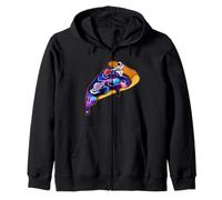 Space Pizza Astronaute Galaxy Slice Surreal Graphic Sweat à Capuche