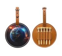 Space Planet Earth Support pour 5 tees en cuir synthétique Marron