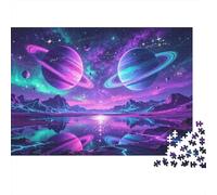 Space Planet Jigsaw Puzzles 1000 Pieces Recycled Material Fantasy Art Adult Jigsaws Developing Boy & Girl‘s Intelligence Parent Child Game Activity 52x38cm/1000pcs