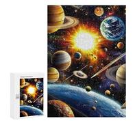 Space Planets Universe Art -1 Puzzle 1000 Pièces Educa Jouet en Bois Cadeau Unique Décoration Intérieure Jeu Éducatif Challenge Toy Adultes Et Enfants À Partir De 14 Ans 300 PCS