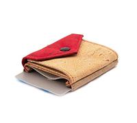 Space Products ® Portefeuille de Voyage végétalien en liège Naturel de qualité supérieure pour Femmes et Hommes I 15 Cartes + Billets + pièces de Monnaie, Peak Gobi, s, Minimaliste