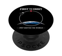 Space Race Cold War Spoutnik Cosmonaute Rocket History PopSockets PopGrip Adhésif