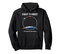 Space Race Cold War Spoutnik Cosmonaute Rocket History Sweat à Capuche