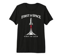 Space Race Cold War Spoutnik Cosmonaute Rocket History T-Shirt Haut de Gamme
