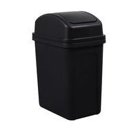 Space Saving Bathroom Bin - Kitchen Trash Can | 34x25x17cm Garbage Bin with Sliding Lid, ABS Trash Containers for Indoor Display, Home Accessory Garbage Basket, Bedroom Wastebasket for Daily Use