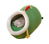 Space Saving Cat Cave - Compact Kitten Bed, Cute Cat Tent with Enclosed Design, Soft Cotton & Corduroy Pet Bed, Pet Shelter Sleeping Area, Nest Cave Cushion for Daily Animal Rest