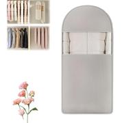 Space Saving Hanging Garment Bag with Self Compression Zipper,Garment Bags for Hanging Clothes Travel,Dress Bags for Gowns,Coats, Suits (Gray,L)