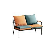 Space Saving Outdoor Indoor Loveseat Bench, Waterproof PU Leather 2 Seater Double Sofa, Modern Compact Leisure Couch for Small Entryway Waiting Room(C,160cm)