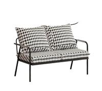 Space Saving Outdoor Indoor Loveseat Bench, Waterproof PU Leather 2 Seater Double Sofa, Modern Compact Leisure Couch for Small Entryway Waiting Room(E,160cm)