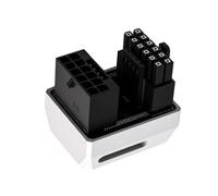 Space Saving PCIE5.0 GPU Power Adapter for RTX40 GPU Power Connectors Aluminum Housing for Better Heat Dissipation White
